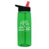 Garyline® Flair Tritan® Bottle with Flip-Straw Lid - 26 oz. - Translucent Green