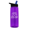 Garyline® Flair Tritan® Bottle with Flip-Straw Lid - 26 oz. - Translucent Violet