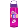 Garyline® Flair Tritan® Bottle with Oval Crest Lid - 26 oz. - Translucent Hot Pink