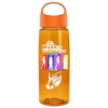 Garyline® Flair Tritan® Bottle with Oval Crest Lid - 26 oz. - Translucent Orange