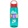 Garyline® Flair Tritan® Bottle with Oval Crest Lid - 26 oz. - Translucent Teal