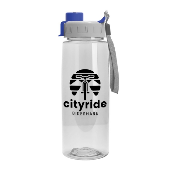 Garyline® Flair Tritan® Bottle with Quick-Snap Lid - 26 oz. - Clear