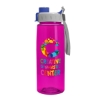 Garyline® Flair Tritan® Bottle with Quick-Snap Lid - 26 oz. - Translucent Hot Pink