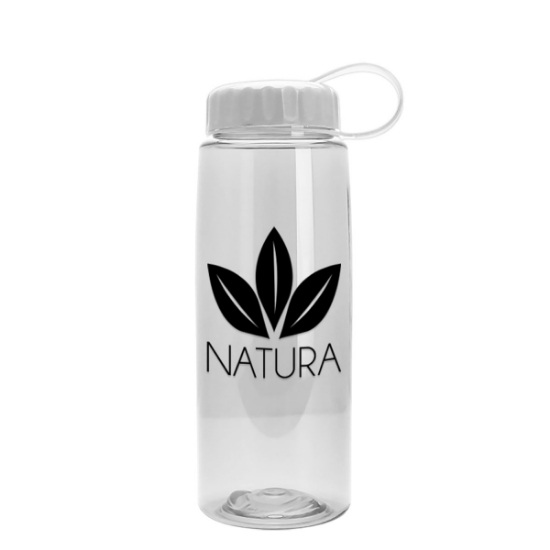 Garyline® Flair Tritan® Bottle with Tethered Lid - 26 oz. - Clear