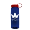 Garyline® Flair Tritan® Bottle with Tethered Lid - 26 oz. - Translucent Navy Blue