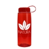Garyline® Flair Tritan® Bottle with Tethered Lid - 26 oz. - Translucent Red