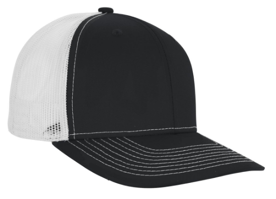 Snapback Meshback Trucker Cap - Black