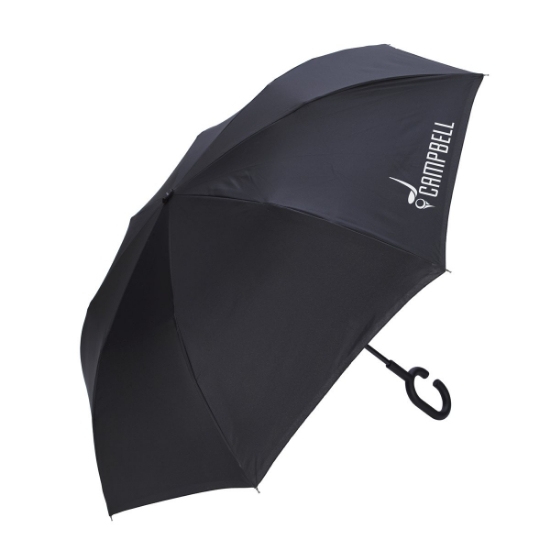 Shed Rain™ UnbelievaBrella® 48" Reverse-Close Manual Stick Umbrella (Prints) - Black-clouds