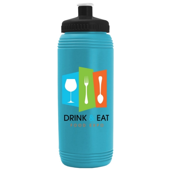 Garyline® Pint Sport Bottle with Push-Pull Lid - 16 oz. - Cyan