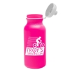 Garyline® Omni Bike Bottle with Tethered Push-Pull Lid - 20 oz. - Translucent Hot Pink