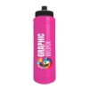 Garyline® Slim Line Bottle with Push-Pull Lid - 25 oz. - Hot Pink