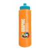 Garyline® Slim Line Bottle with Push-Pull Lid - 25 oz. - Orange