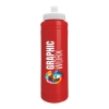 Garyline® Slim Line Bottle with Push-Pull Lid - 25 oz. - Red
