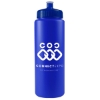 32 Oz. Sports Quart Bottle w/Push Pull Cap (White Or Frost) - Royal Blue