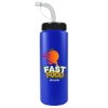 Garyline® Quart Sport Bottle with Straw Lid - 32 oz. - Royal Blue