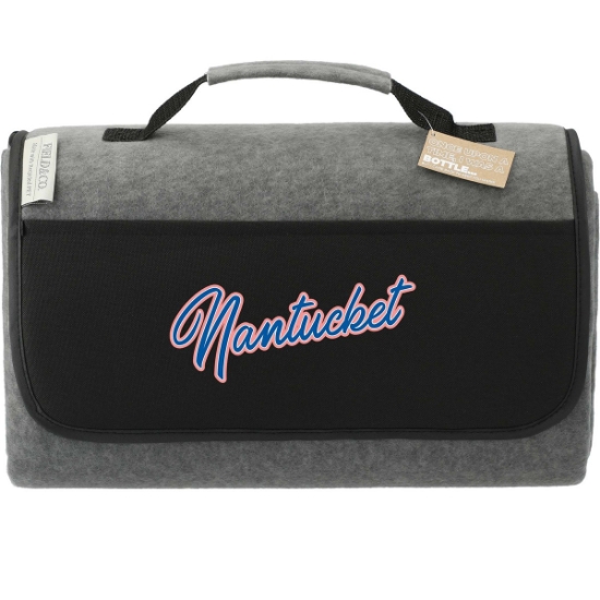 Padded Water-Resistant Fleece Picnic Blanket - Charcoal