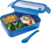 Three Compartment Food Storage Bento Box - Blue