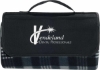 Padded Water-Resistant Fleece Picnic Blanket - Black