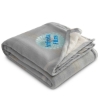 Plaid Fleece Sherpa Blanket - Gray