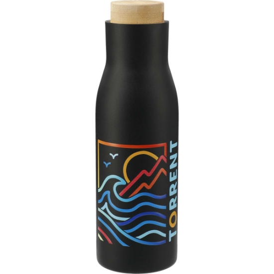 Shaco Copper Vac Bottle w/ FSC® 100% Bamboo Cap 17oz - Black