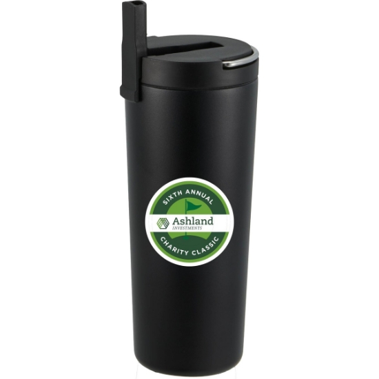 Thor Copper Insulated Tumbler 24oz Flip Straw Lid - Black