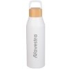 Aspen 24 oz Recycled Bottle with FSC® Bamboo Lid - White