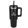 Pinnacle 40 oz Vacuum Insulated Eco-Friendly Travel Tumbler With Straw - Black