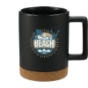 Bates 15oz Ceramic Mug w/ Cork Base - Black