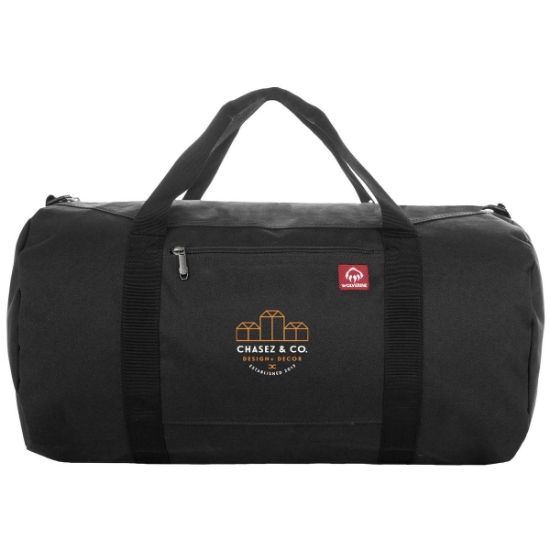 Wolverine 22'' Center Zip Canvas Duffle Bag - Black