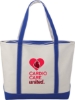 Baltic 24oz Cotton Canvas Tall Zippered Boat Tote - Royal