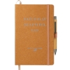 5.5'' x 8.5'' FSC® Mix Recycled Leather Bound Journal - Natural