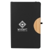 5.5'' x 8.5'' Kaya Recycled PU and Bamboo Journal - Black
