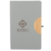 5.5'' x 8.5'' Kaya Recycled PU and Bamboo Journal - Gray