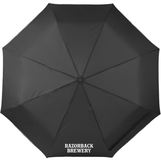 48'' rPET Umbrella w/ Reflective Trim - Black