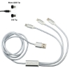 Realm 3-in-1 Long Charging Cable - Silver