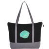 Repose 10oz Recycled Cotton Zippered Tote - Black