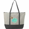 Repose 10oz Recycled Cotton Zippered Tote - Gray