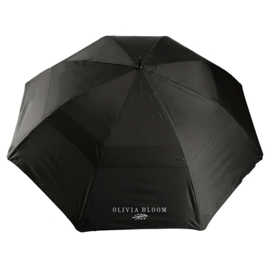 Totes 60'' Titan Vented rPET Umbrella - Black
