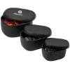 Zili Silicone Storage Containers, Set of 3 (7, 10, & 20 oz) - Black