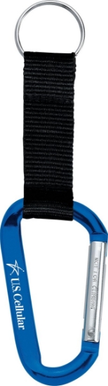 Large Carabiner Key Ring - Blue