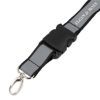 Recycled Polyester Reflective Lanyard - Black