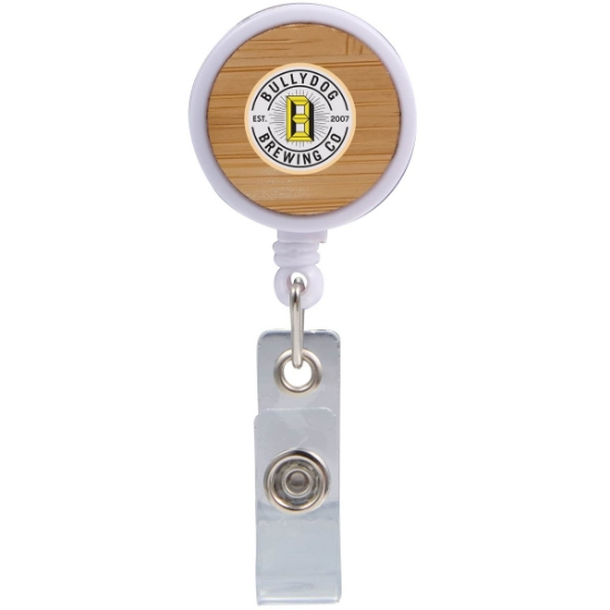 Bamboo Badge Holder - Natural_White