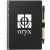5'' x 7'' FSC® Mix Eco-Friendly Spiral Notebook with Pen - Black