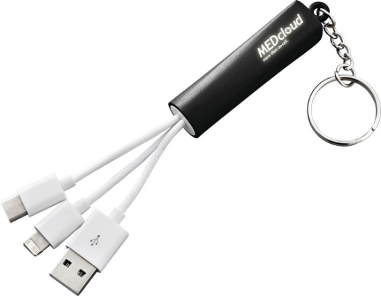 Route Light Up Logo 3-in-1 Cable - Black