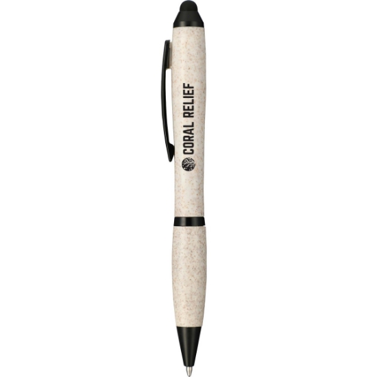 Nash Wheat Straw Ballpoint Stylus Pen - Beige