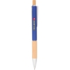 Bamboo and Recycled Aluminum Soft Touch Ballpoint - Blue
