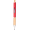 Bamboo and Recycled Aluminum Soft Touch Ballpoint - Red