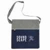 Double Heather rPET Crossbody Tote - Navy_Gray