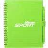 5.5'' x 7'' FSC® Recycled Spiral Notebook w/ rPET Pen - Lime