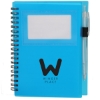 5'' x 7'' FSC® Recycled Star Spiral Notebook with Pen - Translucent Blue